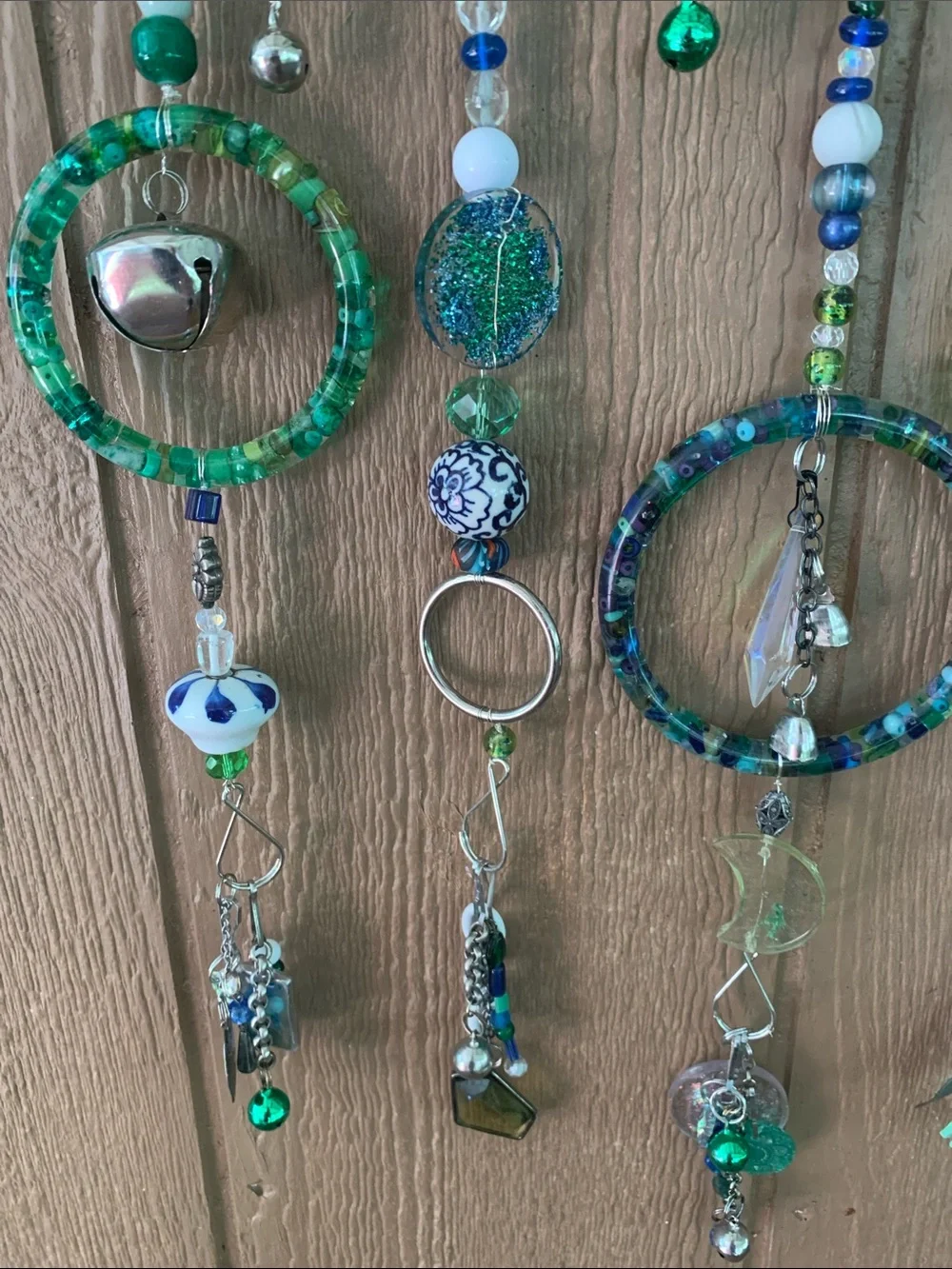 Seahawks Green & Blue Beaded Wall Hanging